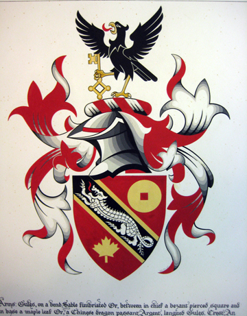 Derwin Mak coat of arms by Bureau of Heraldry, South Africa